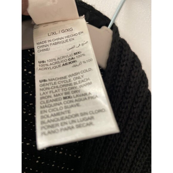 Chico's women's black shawl two way with knit loop size L/XL - Picture 4 of 8